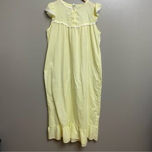 Vintage Katz Womens lightweight Nightgown Cotton  Cottage Granny Tradwife yellow